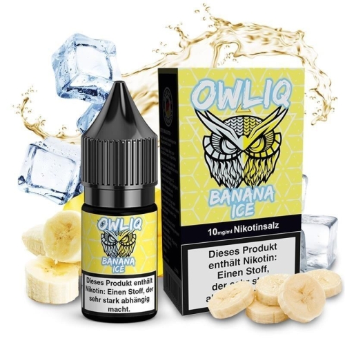 Owliq Nikotinsalz Liquid 10 ml Banana Ice 20 mg/ml