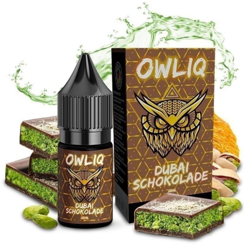 Owliq Nikotinsalz Liquid 10 ml Dubai Schokolade 0 mg/ml