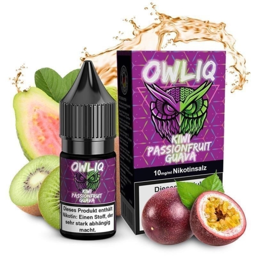 Owliq Nikotinsalz Liquid 10 ml Kiwi Passionfruit Guava 10 mg/ml