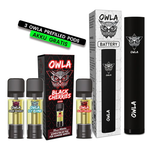 OWLA Bundle 3 Pods + Akku Gratis