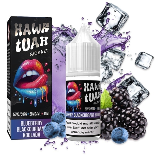 Hawk Tuah Nikotinsalz Liquid Blueberry Blackcurrant Koolada