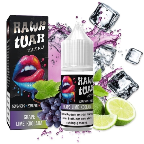 Hawk Tuah Nikotinsalz Liquid Grape Lime Koolada
