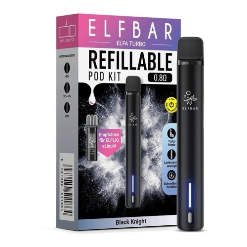 Elfa Turbo Kit by Elfbar - Refillable Pod System Black...