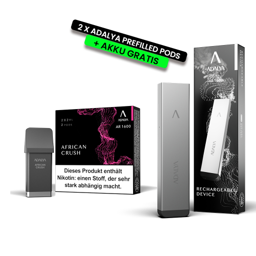 Adalya AR1600 Bundle 2 Pods + Akku