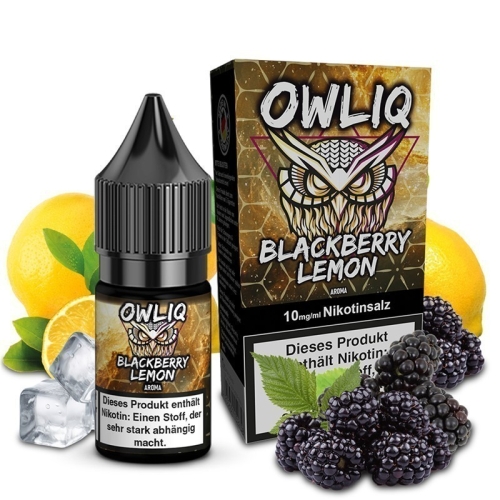 Owliq Nikotinsalz Liquid 10 ml Blackberry Lemon 10 mg/ml