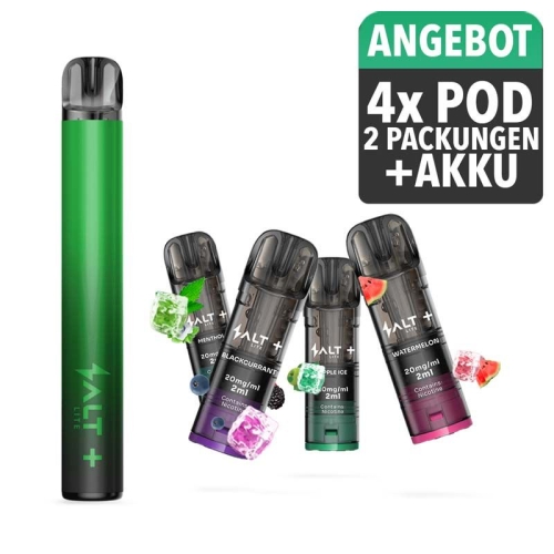 Salt Plus Lite Bundle 4 Pods + Akku gratis