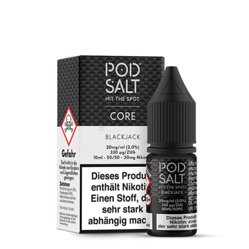 Pod Salt Core - 10ml Nikotinsalz Liquid Black Jack 11mg
