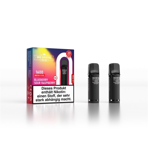 SKE Crystal 800 Pro Prefilled Pod Blueberry Sour Raspberyy 20mg/ml