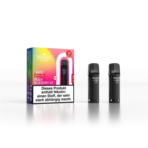 SKE Crystal 800 Pro Prefilled Pod Peach Blueberry Ice 20mg/ml