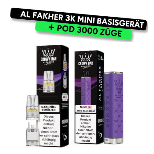 Al Fakher 3k Mini - Basisgerät & Pod 3000 Züge