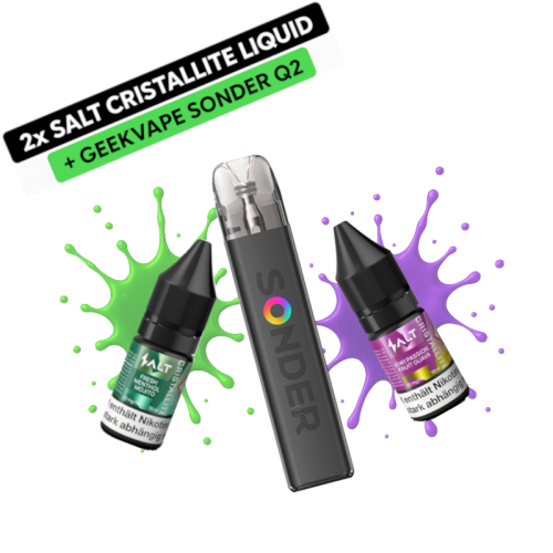 2x SALT Cristallite Liquid + GeekVape Sonder Q2 Pod Kit