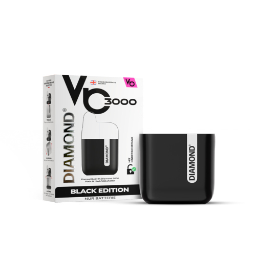 Vapes Bars Diamond 3000 - Akku 500mAh Schwarz