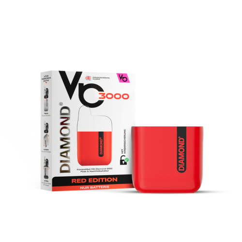 Vapes Bars Diamond 3000 - Akku 500mAh Rot
