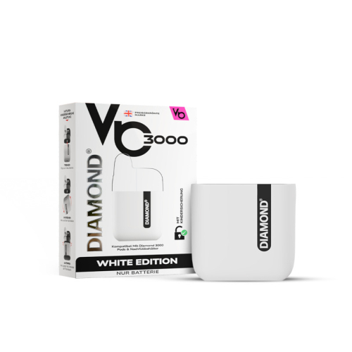 Vapes Bars Diamond 3000 - Akku 500mAh Wei&szlig;