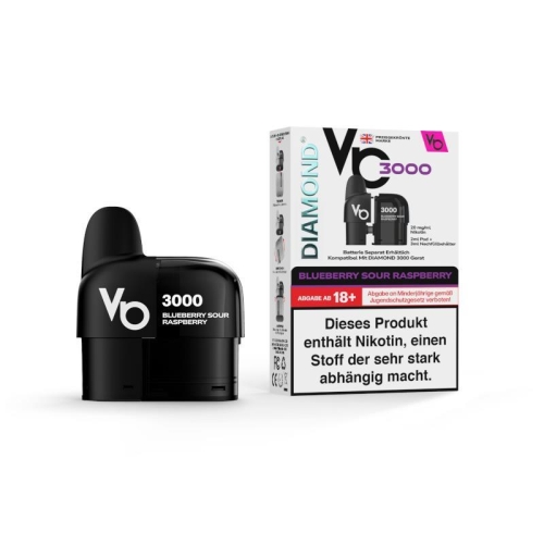 Vapes Bars Diamond 3000 Pods Blueberry Sour Raspberry
