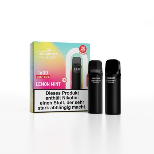 SKE Crystal 800 Pro Prefilled Pod Lemon Mint 20 mg/ml