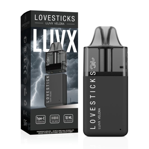 Lovesticks LUVX Velora - Refillable - Big Puff Schwarz