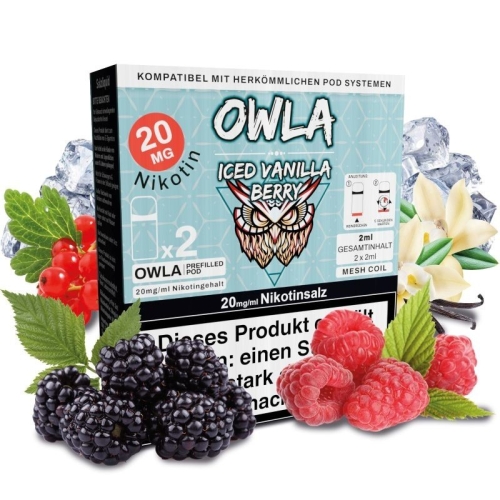 OWLA Prefilled Pod - (2 St&uuml;ck) Iced Vanilla Berry 20...