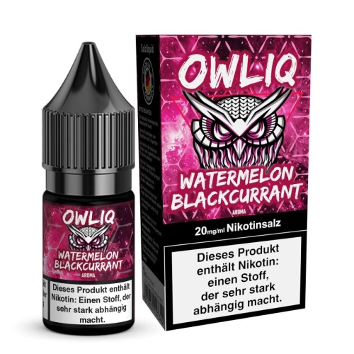Owliq Nikotinsalz Liquid 10 ml Watermelon Blackcurrant 20 mg/ml