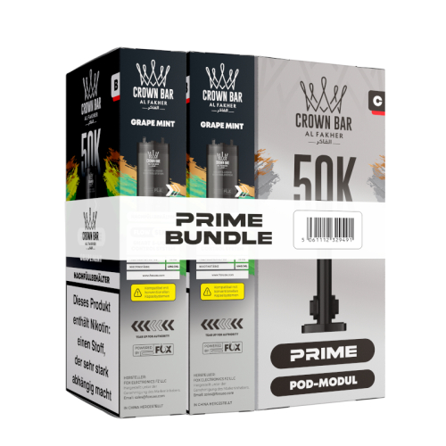 Al Fakher 50k Hypermax Prime 3 in 1 Pod Set Grape Mint