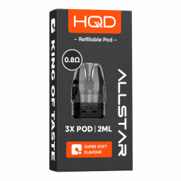 HQD Allstar Lite - 0.8 Ohm - Refillable Pods (3er Pack)